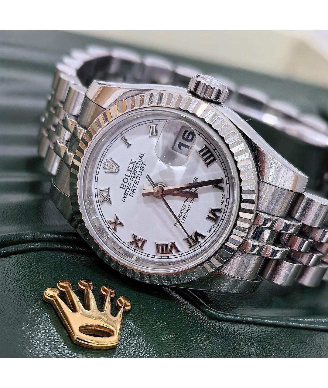 ROLEX Белые часы из белого золота, фото 3