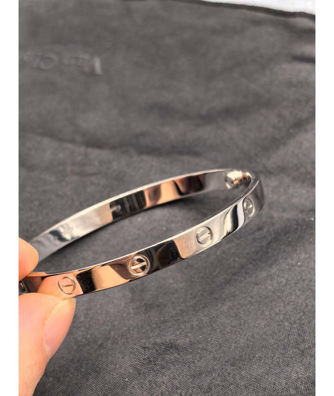 CARTIER Серебряный браслет из белого золота, фото 4