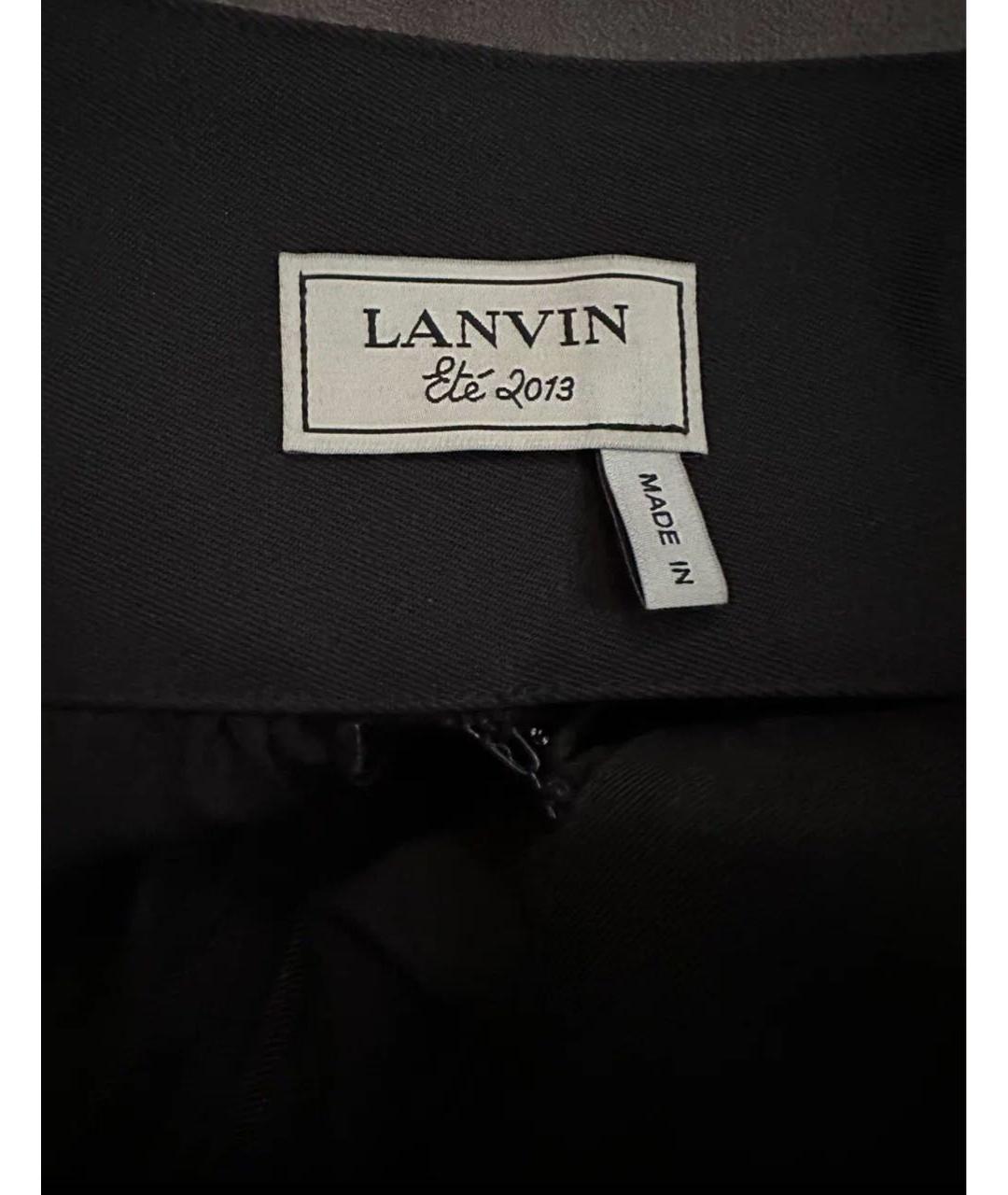 LANVIN Черная полиэстеровая юбка макси, фото 5