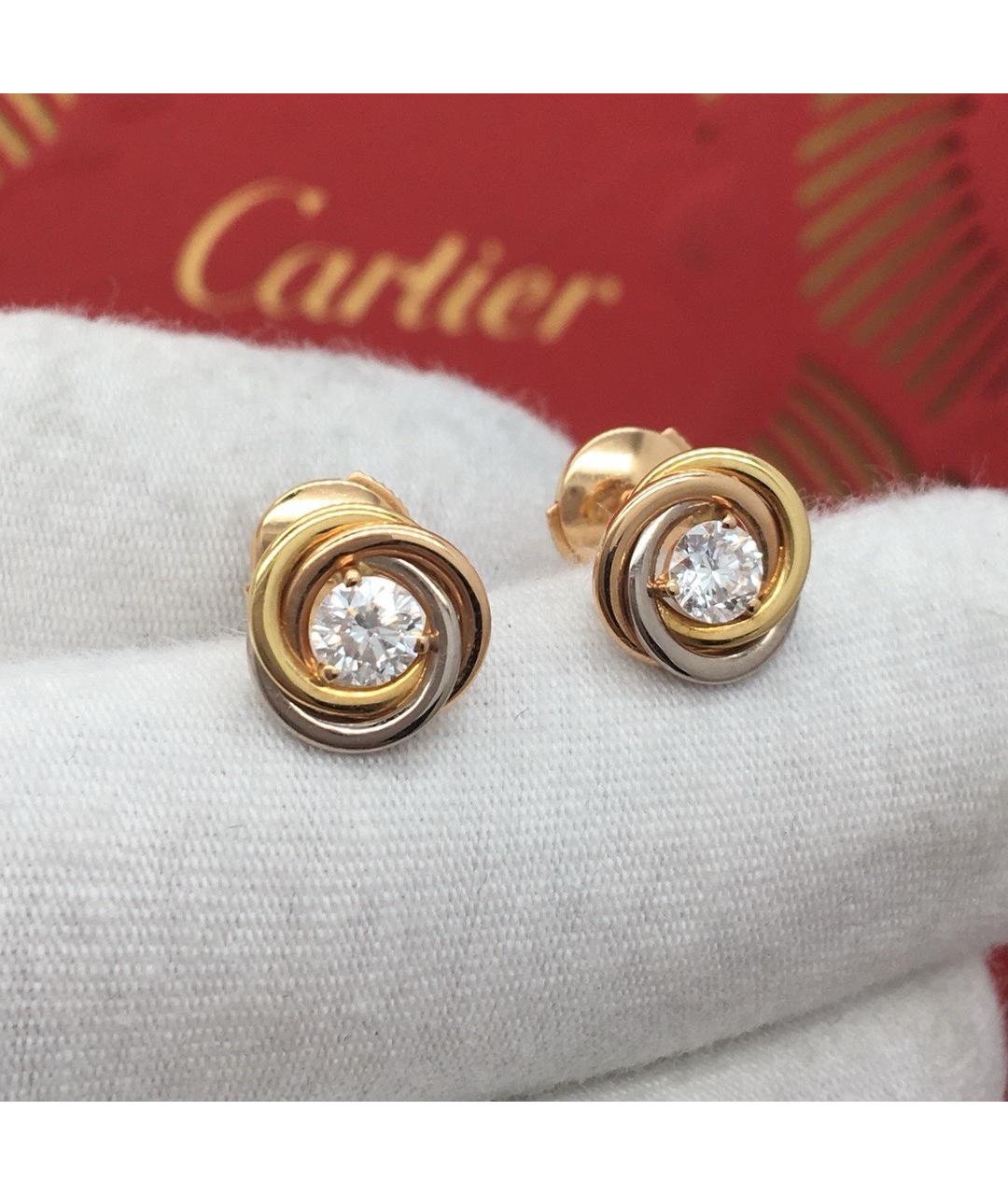 CARTIER Золотые серьги из белого золота, фото 6