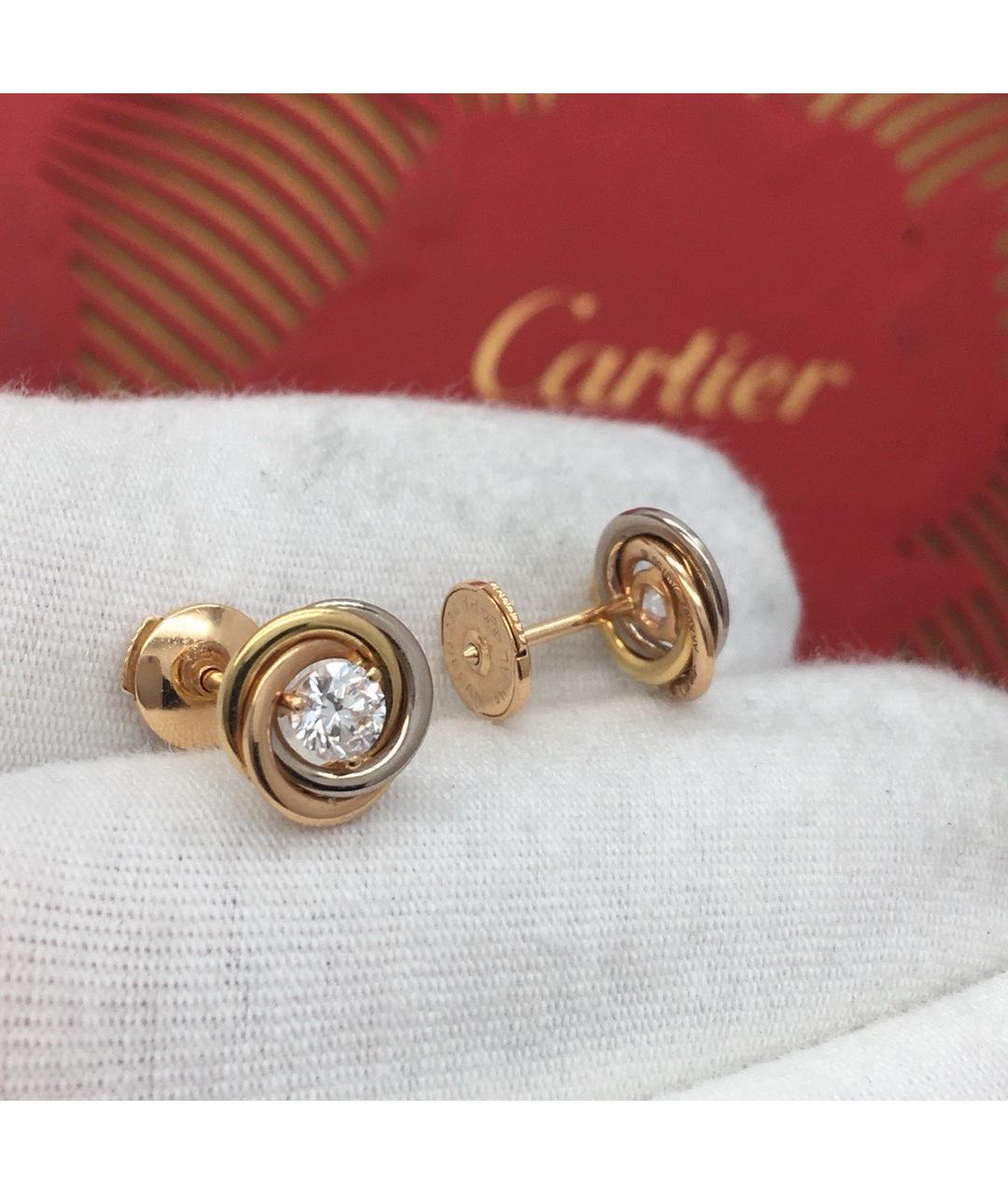 CARTIER Золотые серьги из белого золота, фото 5