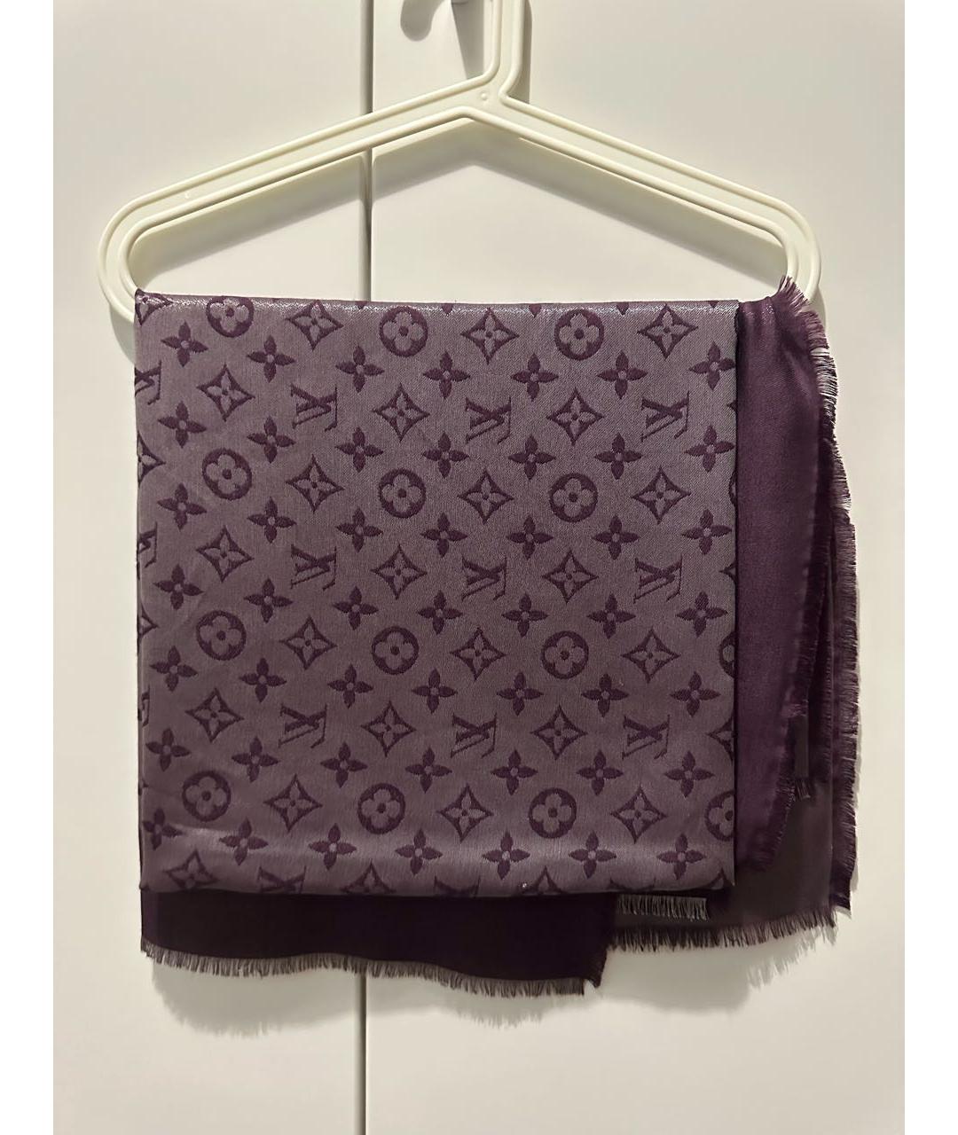 LOUIS VUITTON Фиолетовый платок, фото 4