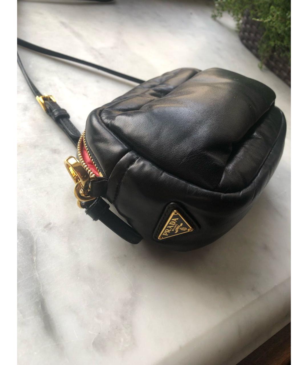 PRADA Черная кожаная сумка через плечо, фото 2