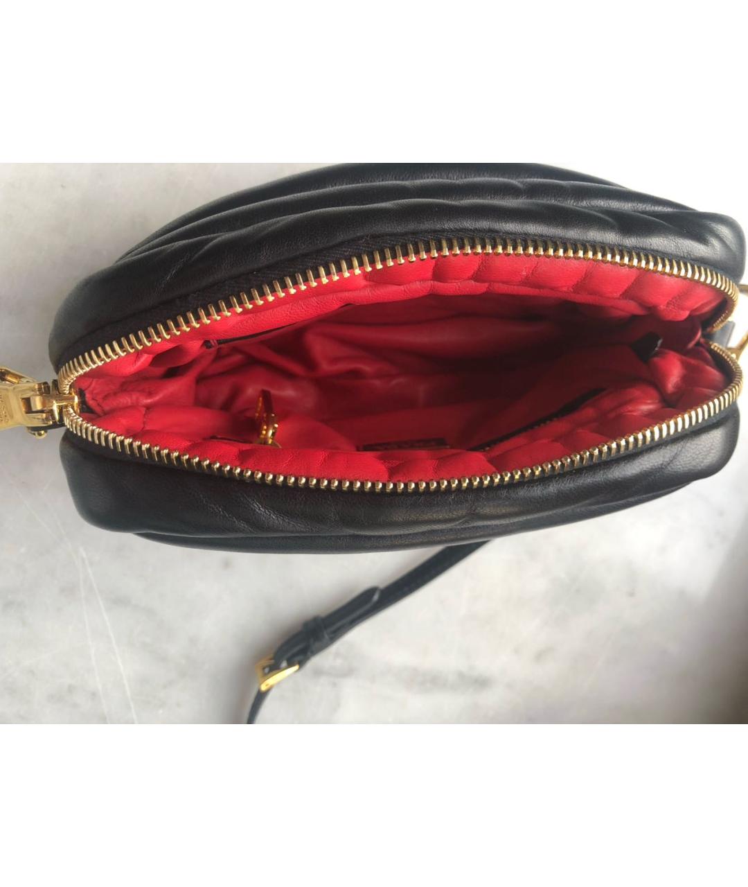 PRADA Черная кожаная сумка через плечо, фото 4