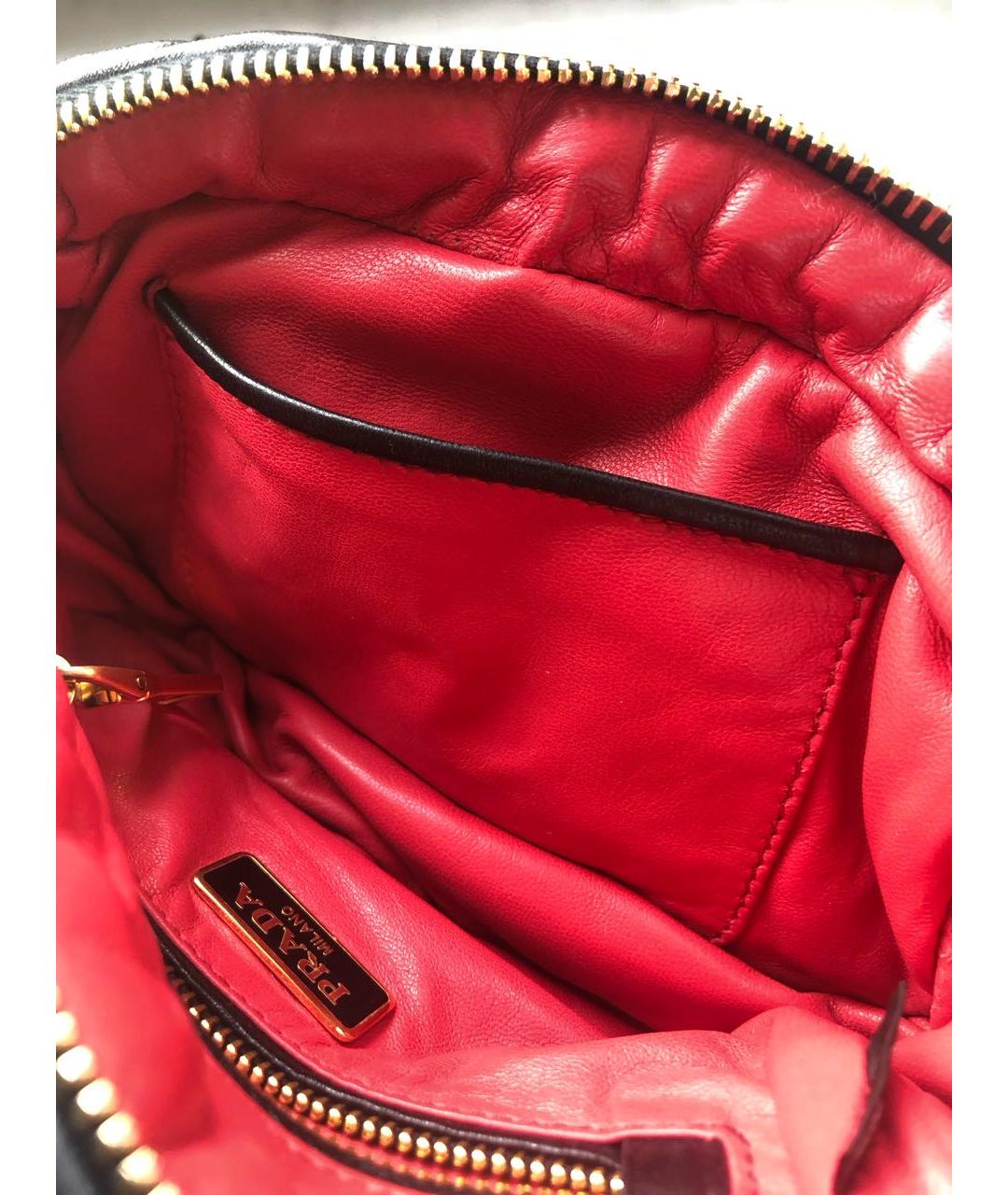 PRADA Черная кожаная сумка через плечо, фото 7