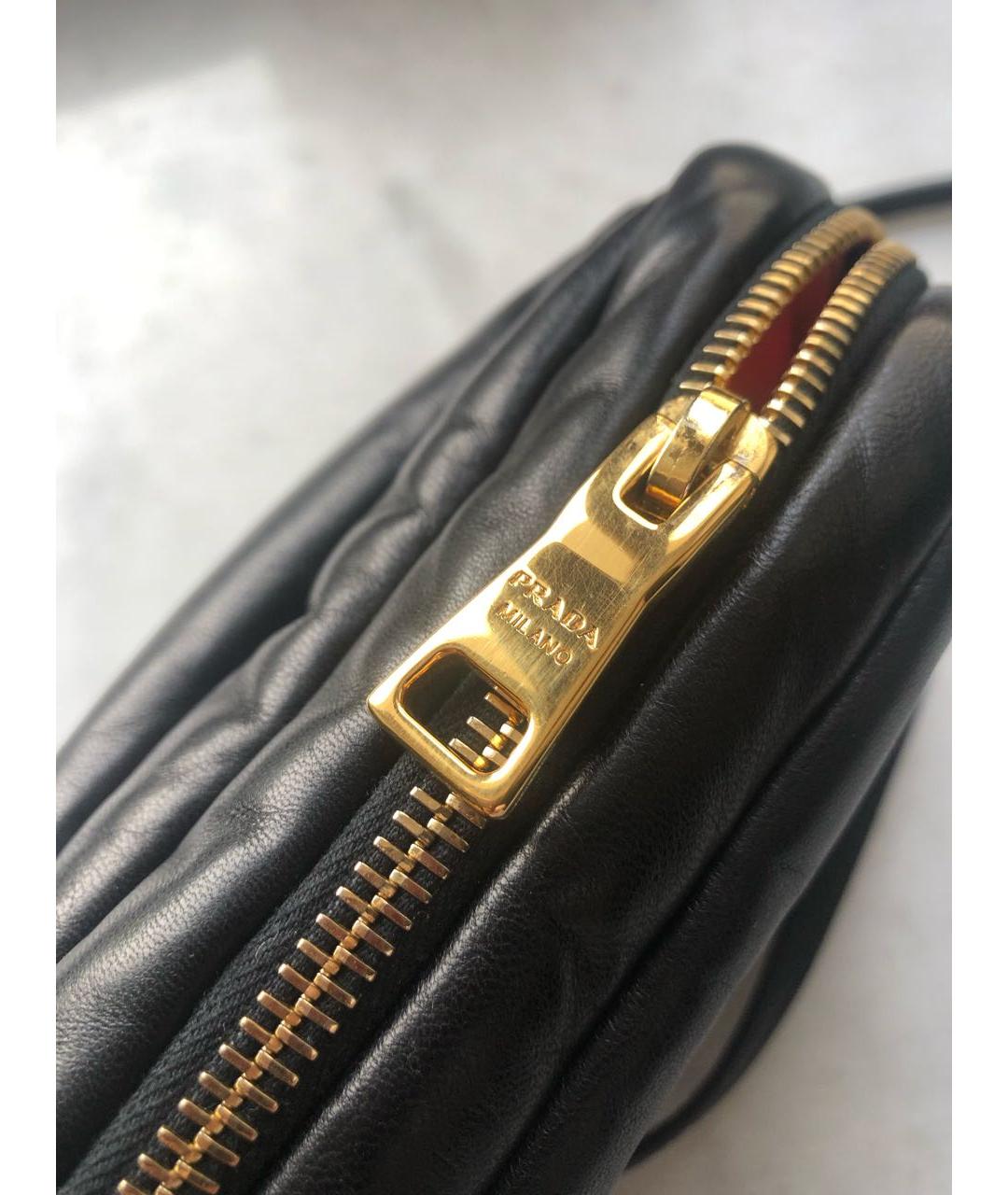PRADA Черная кожаная сумка через плечо, фото 8