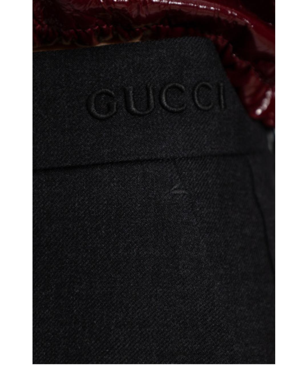 GUCCI Черные прямые брюки, фото 5