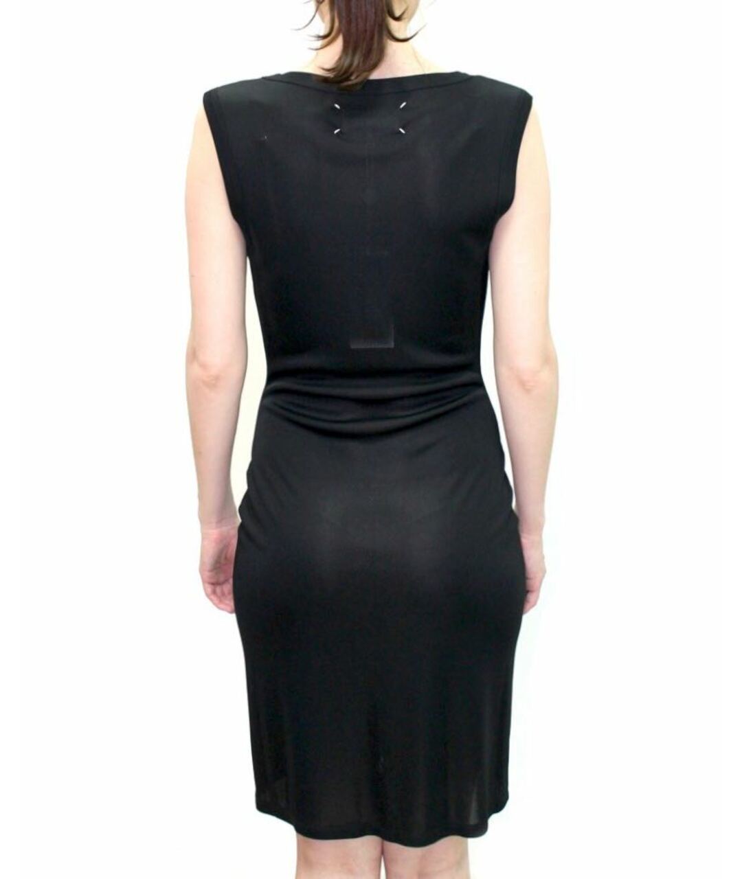 MAISON MARGIELA Черное вискозное повседневное платье, фото 3