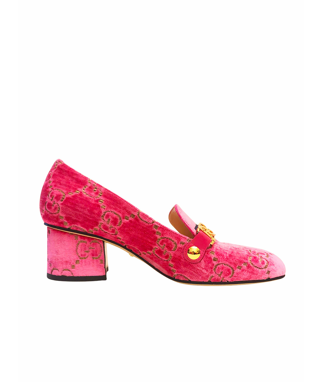 GUCCI Розовые бархатные туфли, фото 1