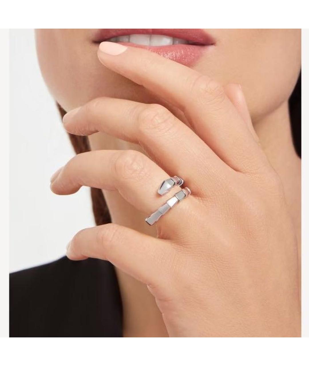 BVLGARI Серебряное кольцо из белого золота, фото 2