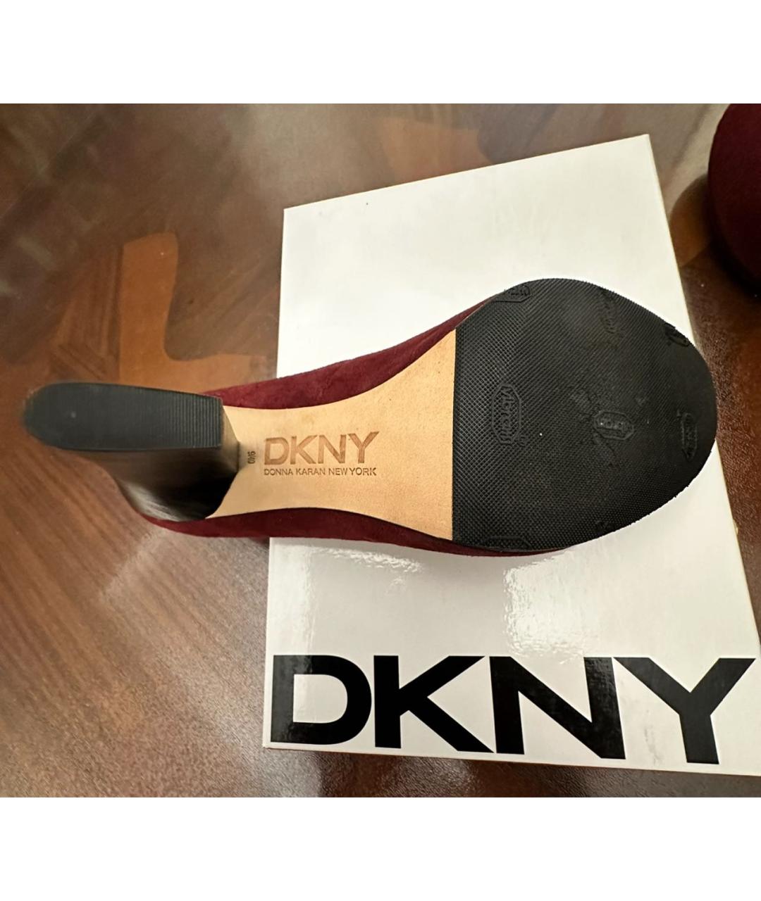 DKNY Бордовые замшевые туфли, фото 6