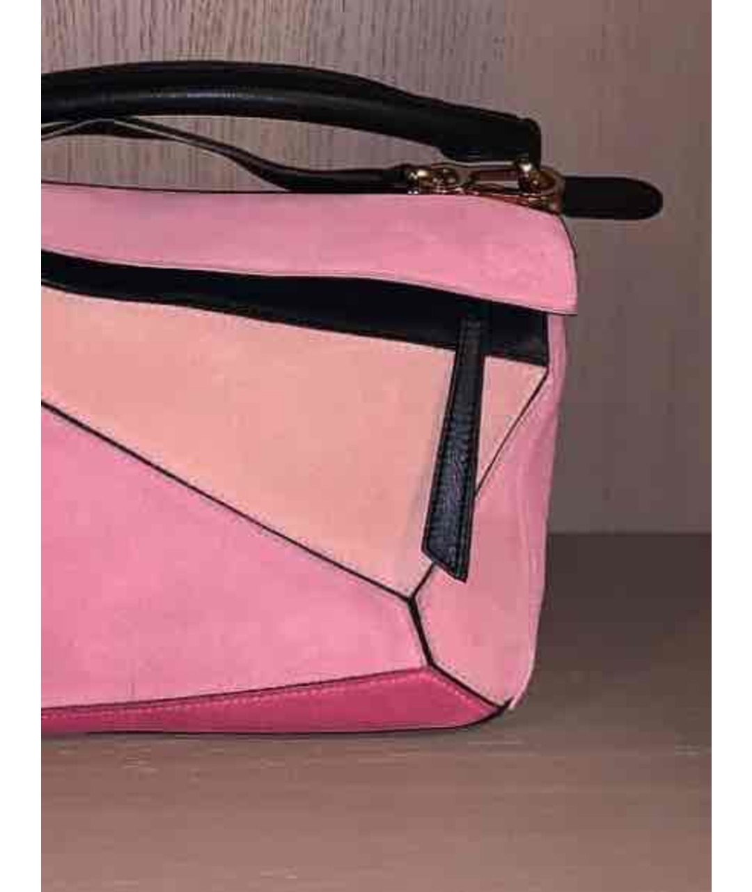 LOEWE Розовая замшевая сумка тоут, фото 2