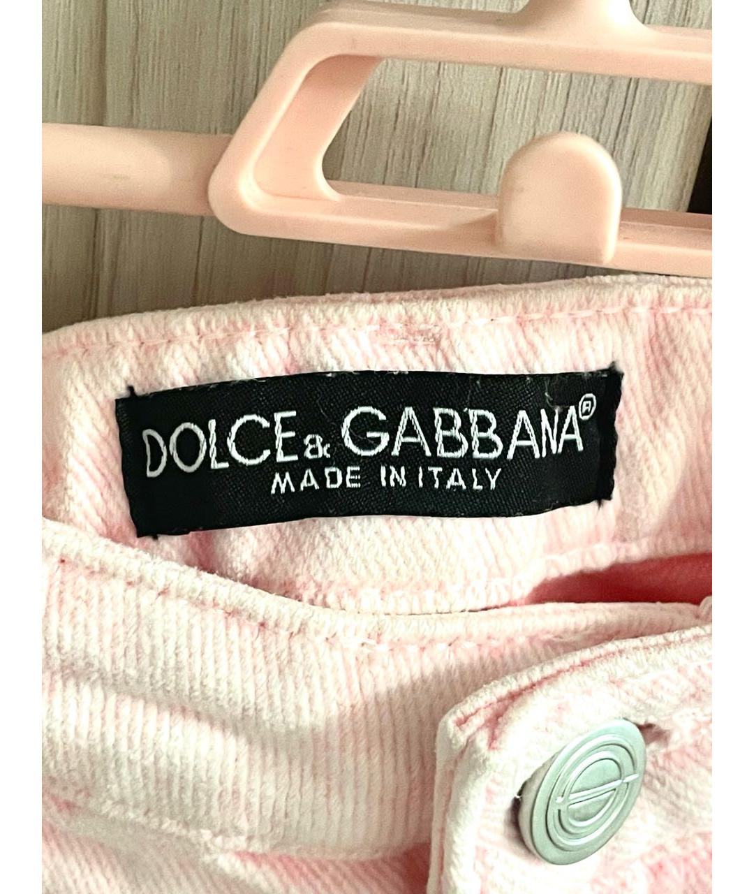 DOLCE&GABBANA Розовые деним шорты, фото 3