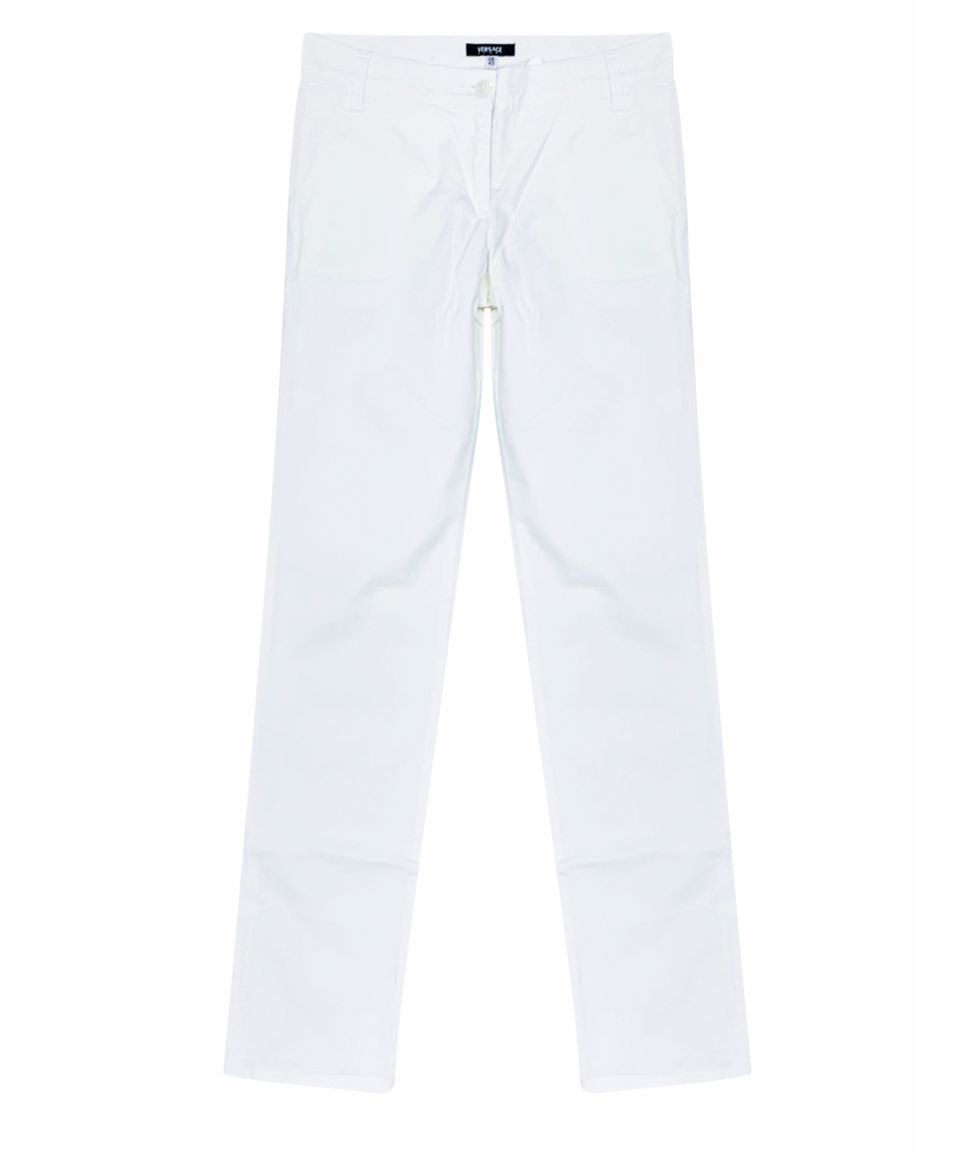 VERSACE Белые хлопковые прямые джинсы, фото 1