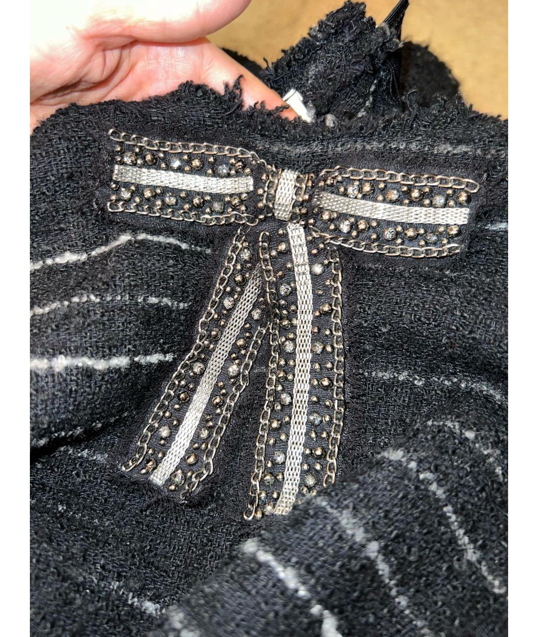 PINKO Черное хлопковое повседневное платье, фото 2