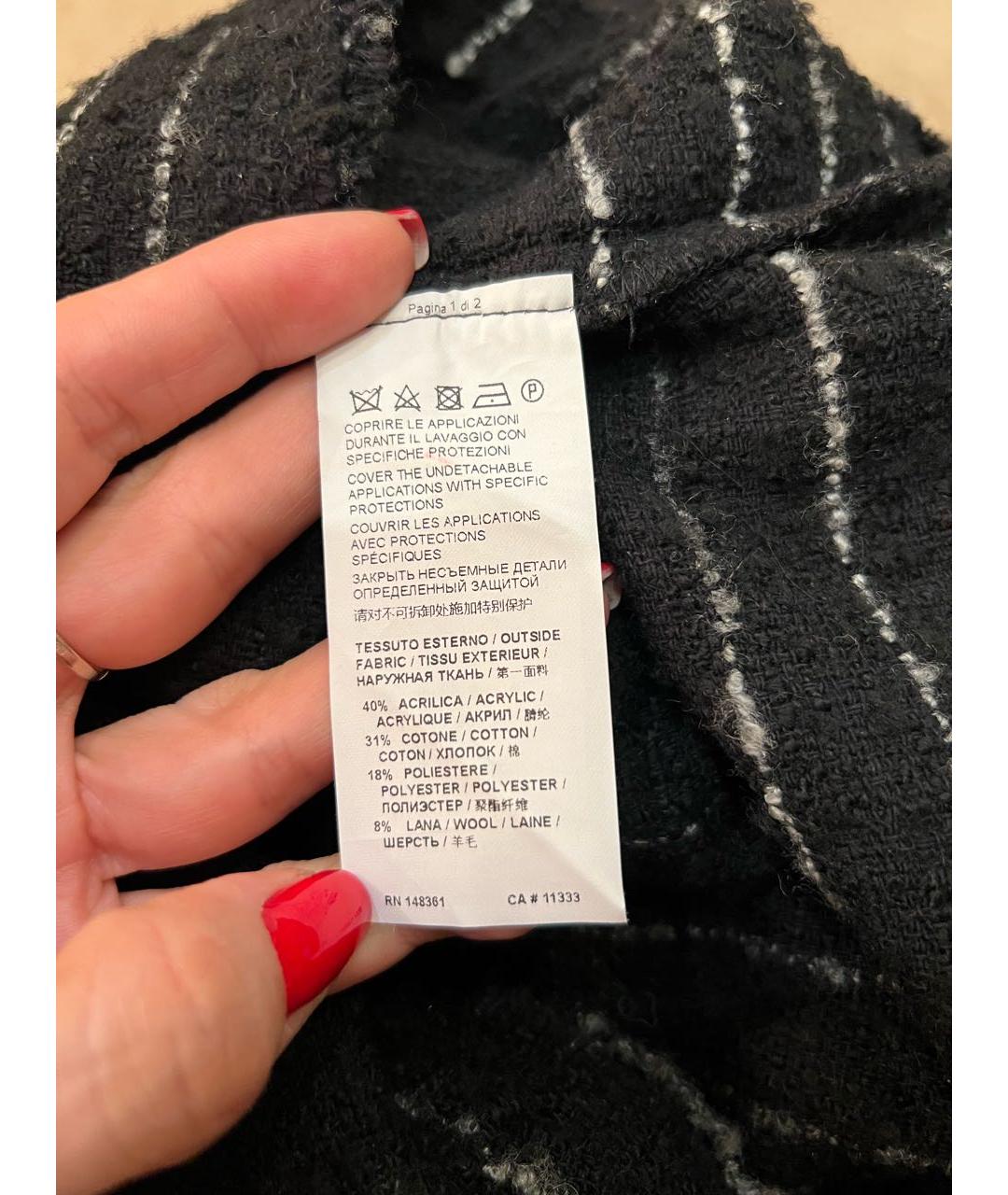 PINKO Черное хлопковое повседневное платье, фото 3