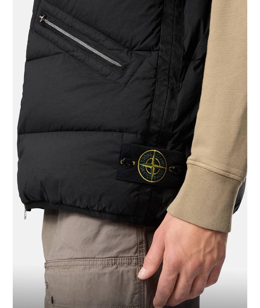 STONE ISLAND Черный жилет, фото 4