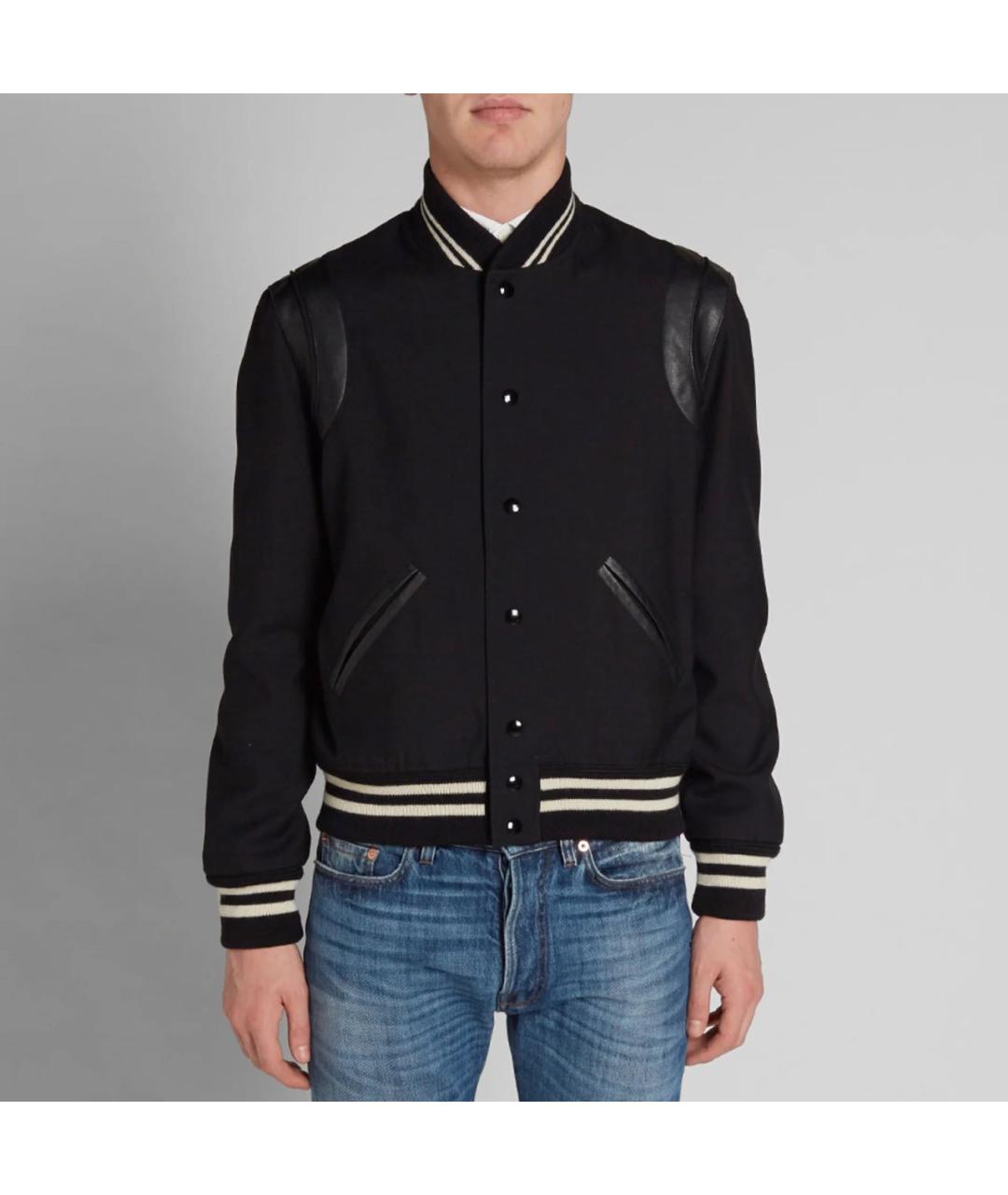 SAINT LAURENT Черная шерстяная куртка, фото 7