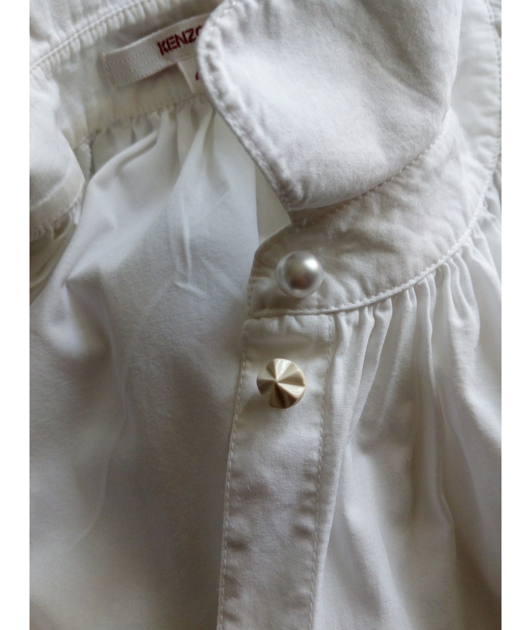 KENZO Белая хлопковая рубашка, фото 6