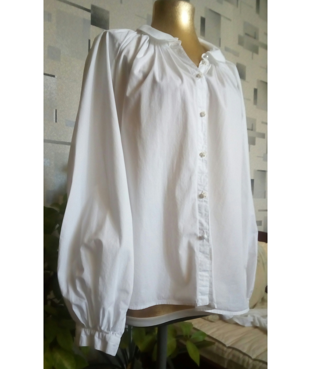 KENZO Белая хлопковая рубашка, фото 9