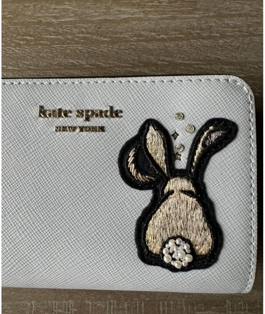 KATE SPADE Голубой кожаный кошелек, фото 3