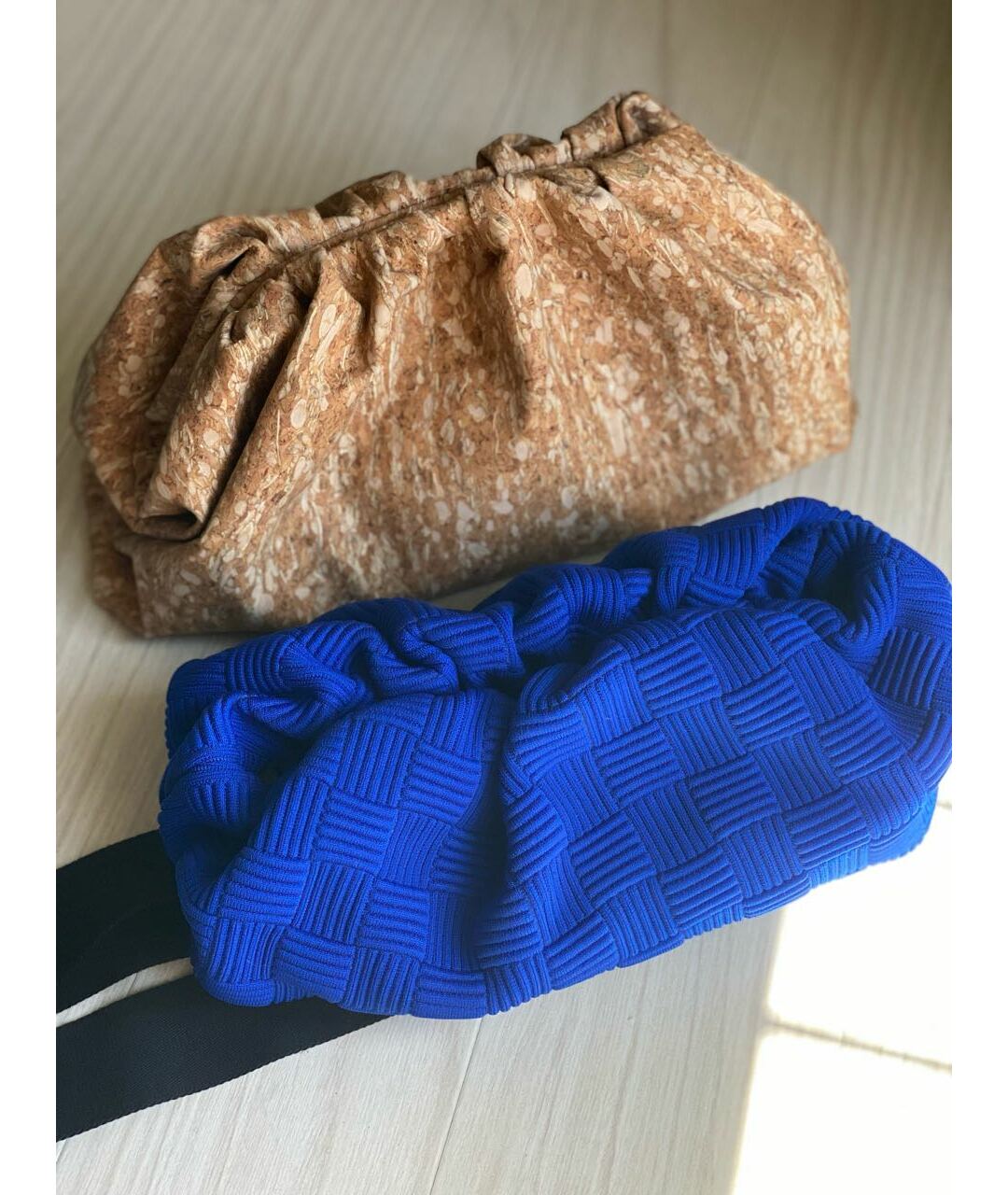 BOTTEGA VENETA Синяя тканевая сумка на плечо, фото 9