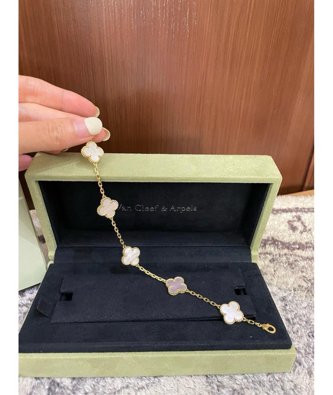 VAN CLEEF & ARPELS Белый браслет из желтого золота, фото 3