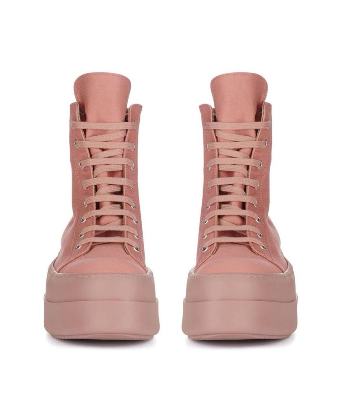 RICK OWENS DRKSHDW Розовые текстильные ботинки для женщин – купить