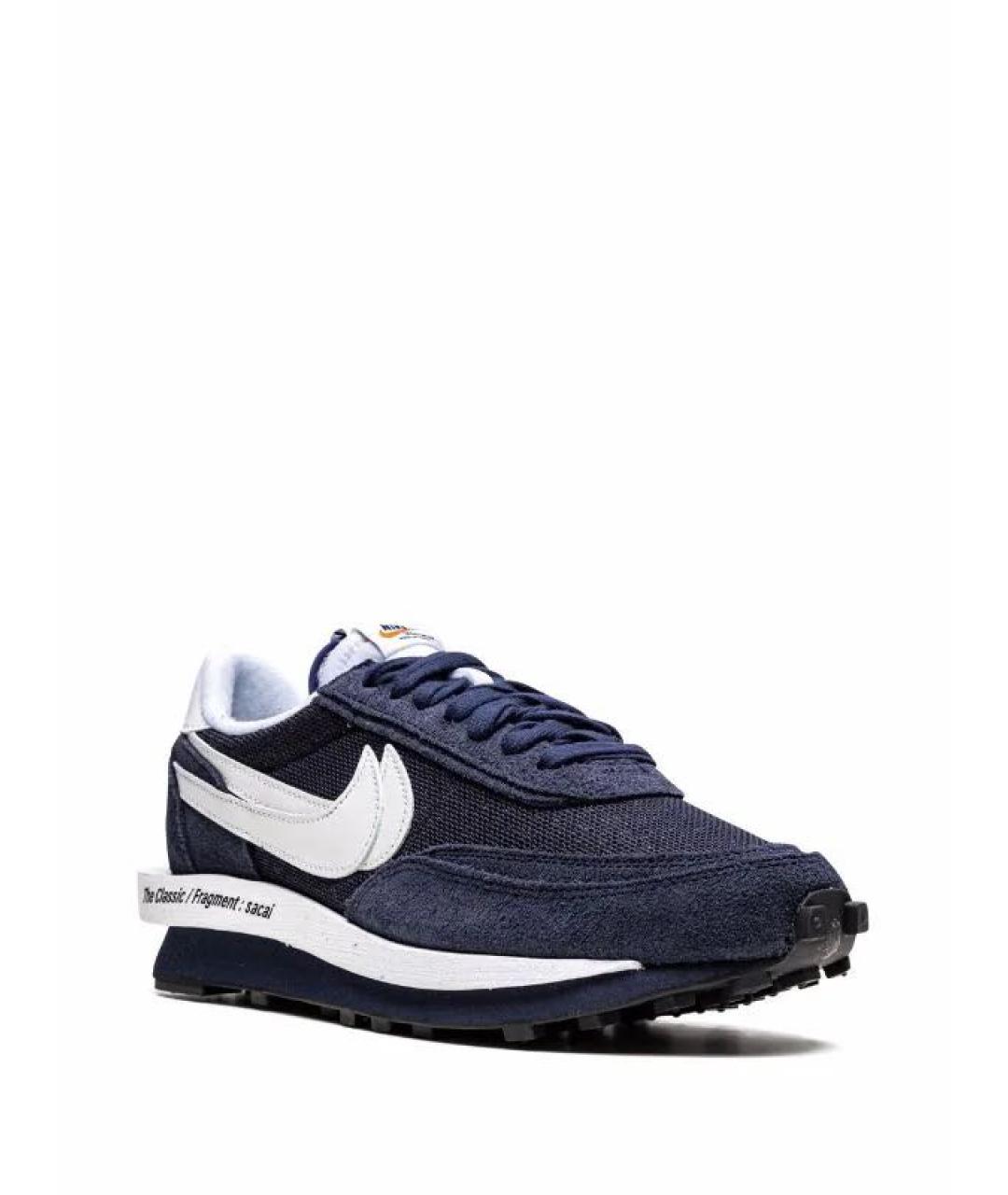 NIKE Синие замшевые низкие кроссовки / кеды, фото 2