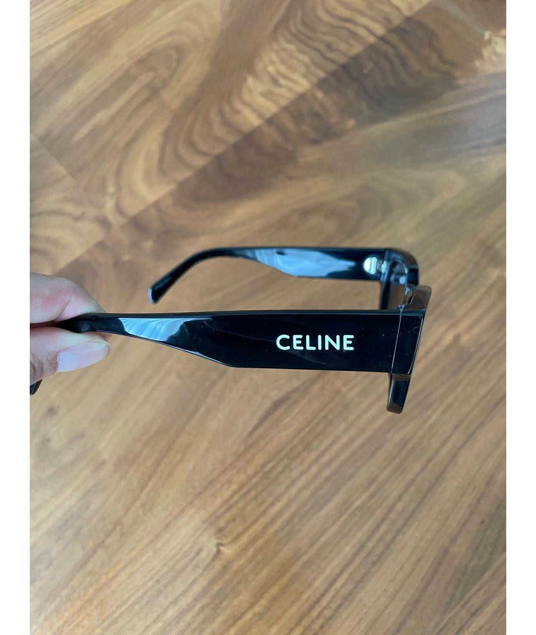 CELINE Черные пластиковые солнцезащитные очки, фото 2