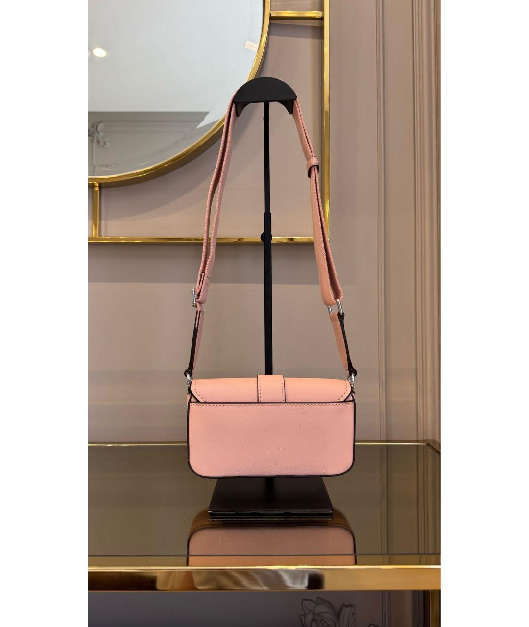 MICHAEL KORS Розовая кожаная сумка через плечо, фото 6