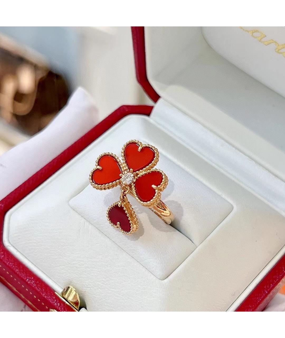 VAN CLEEF & ARPELS Красное кольцо из розового золота, фото 2