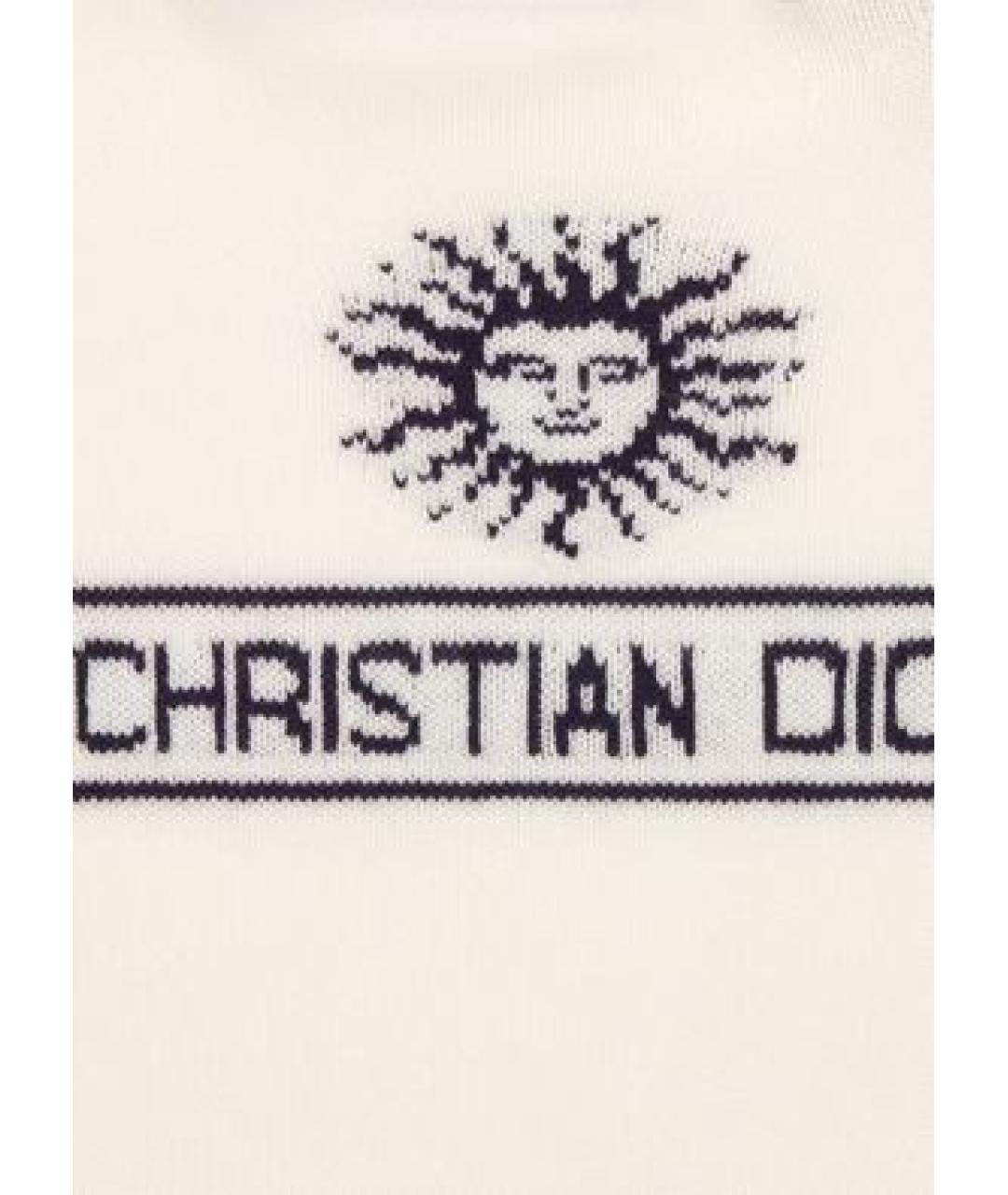 CHRISTIAN DIOR Белый кашемировый джемпер / свитер, фото 4