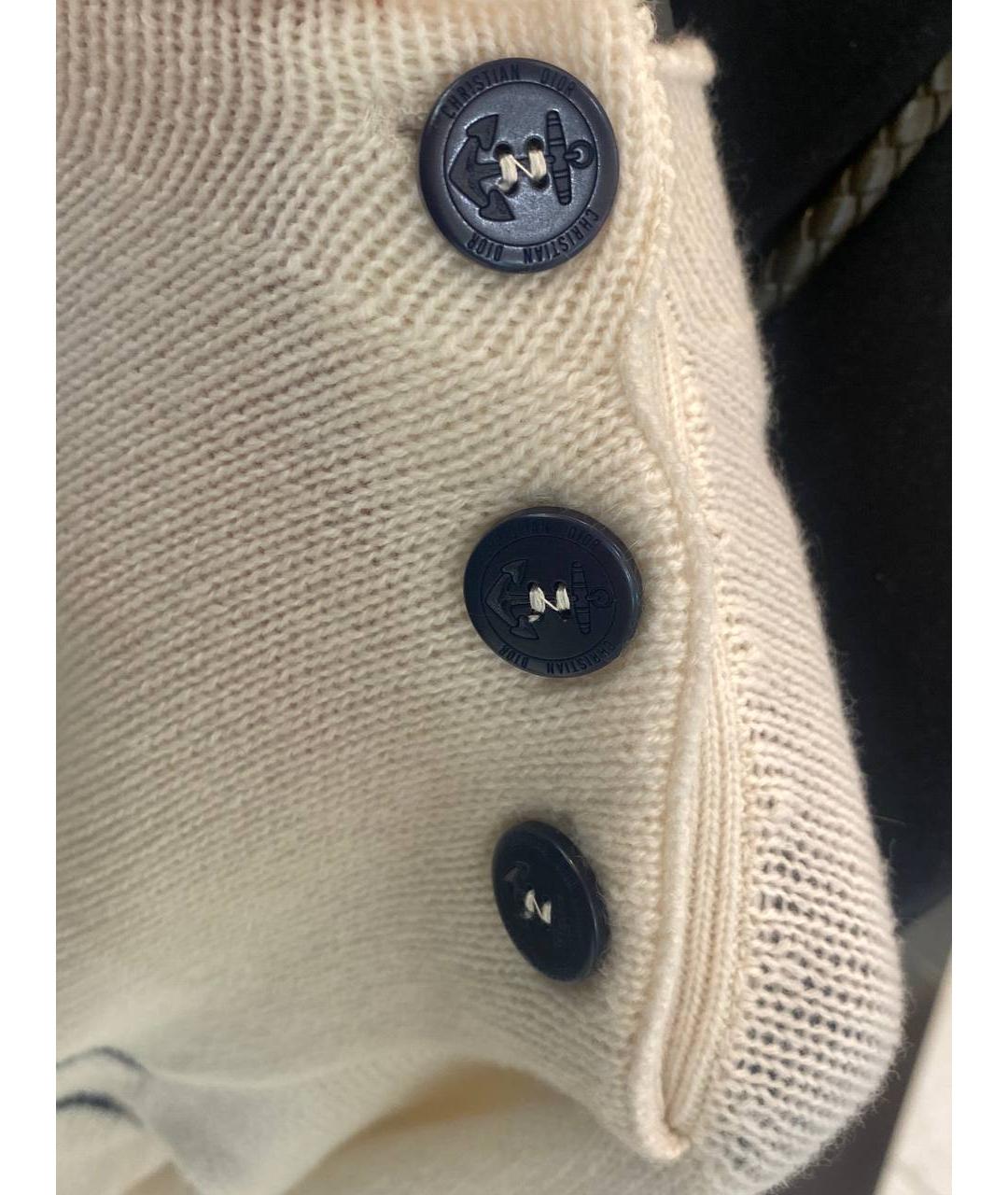 CHRISTIAN DIOR Белый кашемировый джемпер / свитер, фото 6