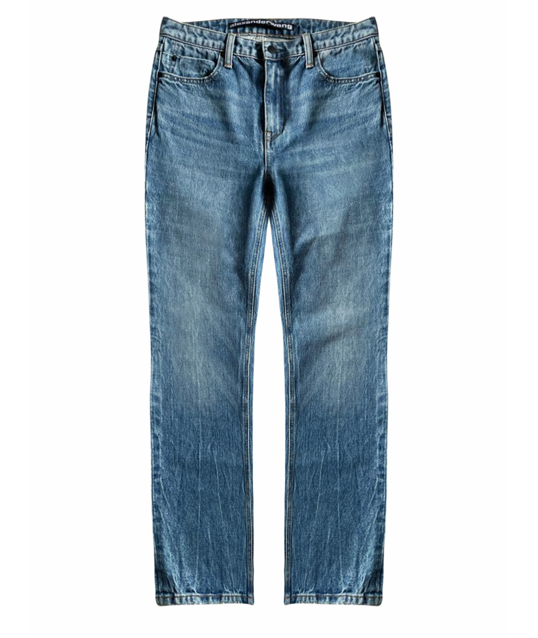 ALEXANDER WANG Синие хлопковые прямые джинсы, фото 1