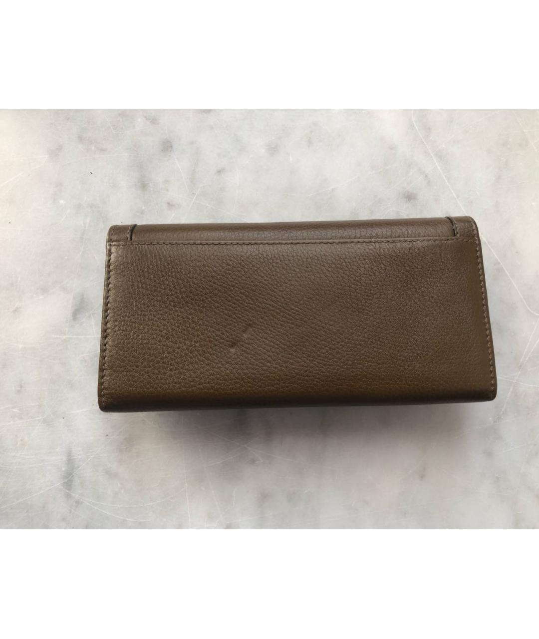 GUCCI Хаки кожаный кошелек, фото 2