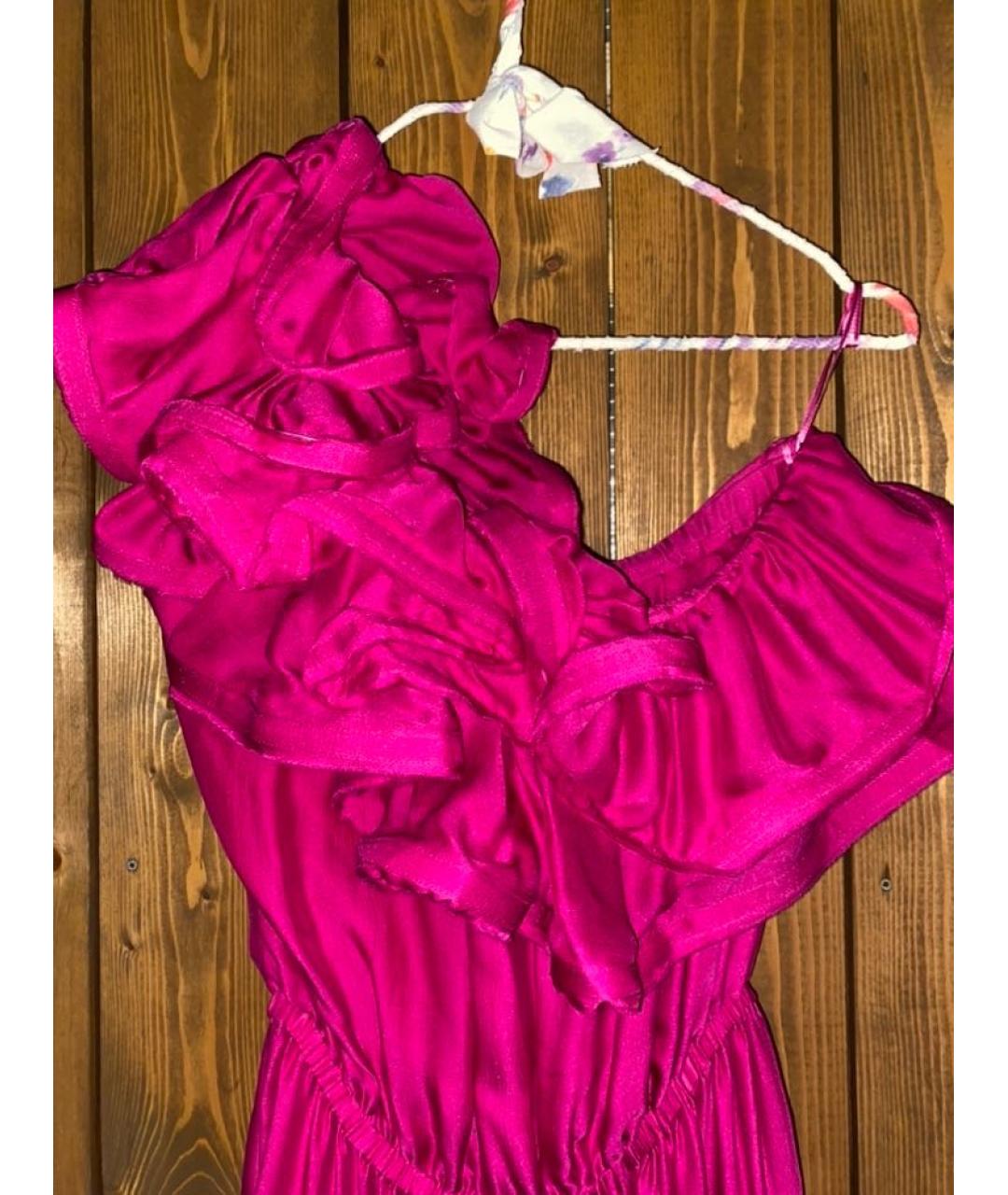 LANVIN Фуксия шелковое вечернее платье, фото 4