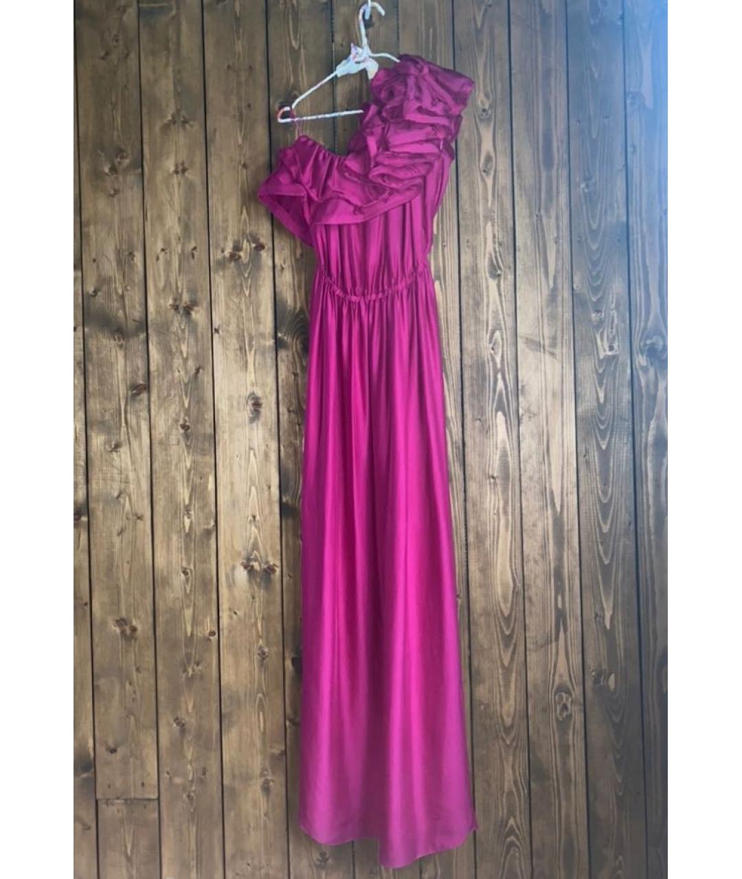LANVIN Фуксия шелковое вечернее платье, фото 2