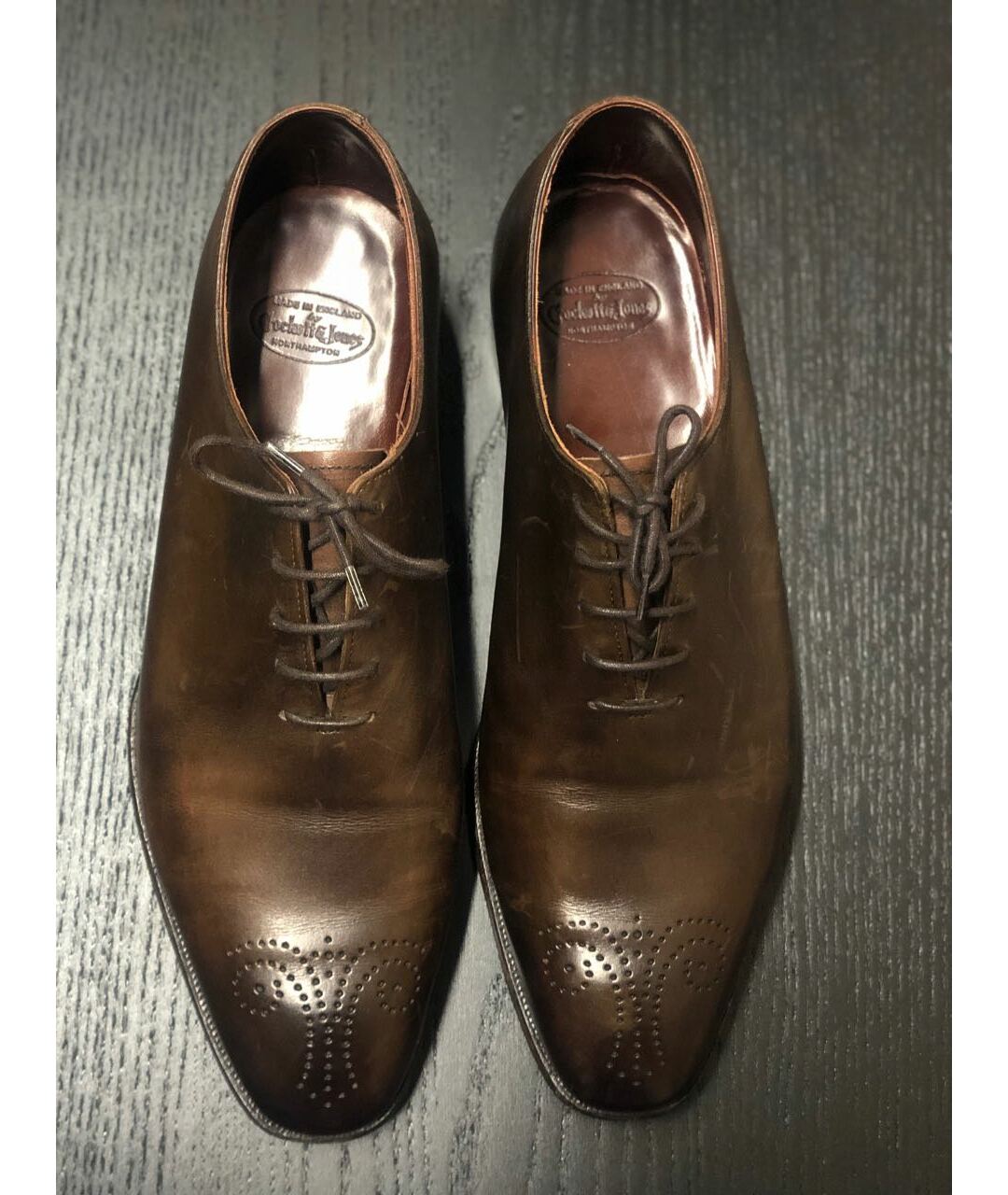 CROCKETT & JONES Коричневые кожаные туфли, фото 2