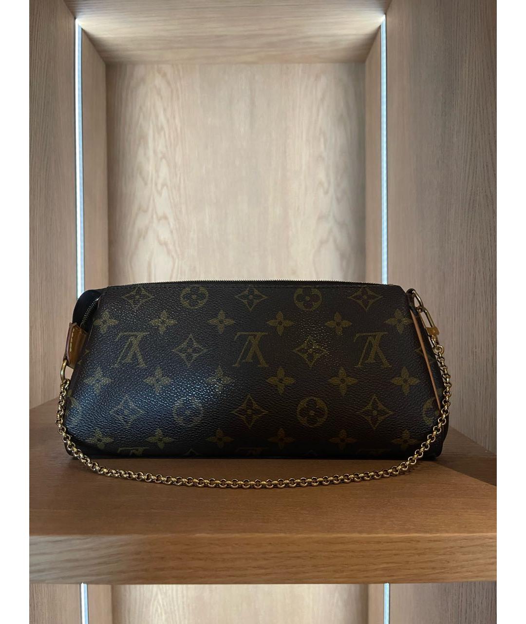 LOUIS VUITTON Коричневая кожаная сумка через плечо, фото 3