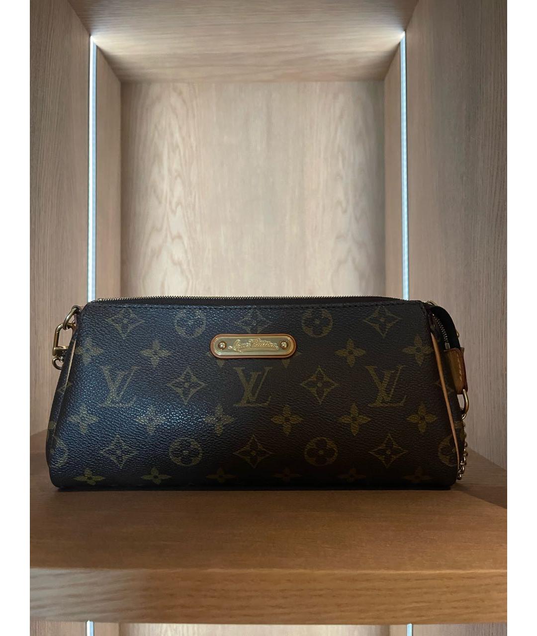 LOUIS VUITTON Коричневая кожаная сумка через плечо, фото 2