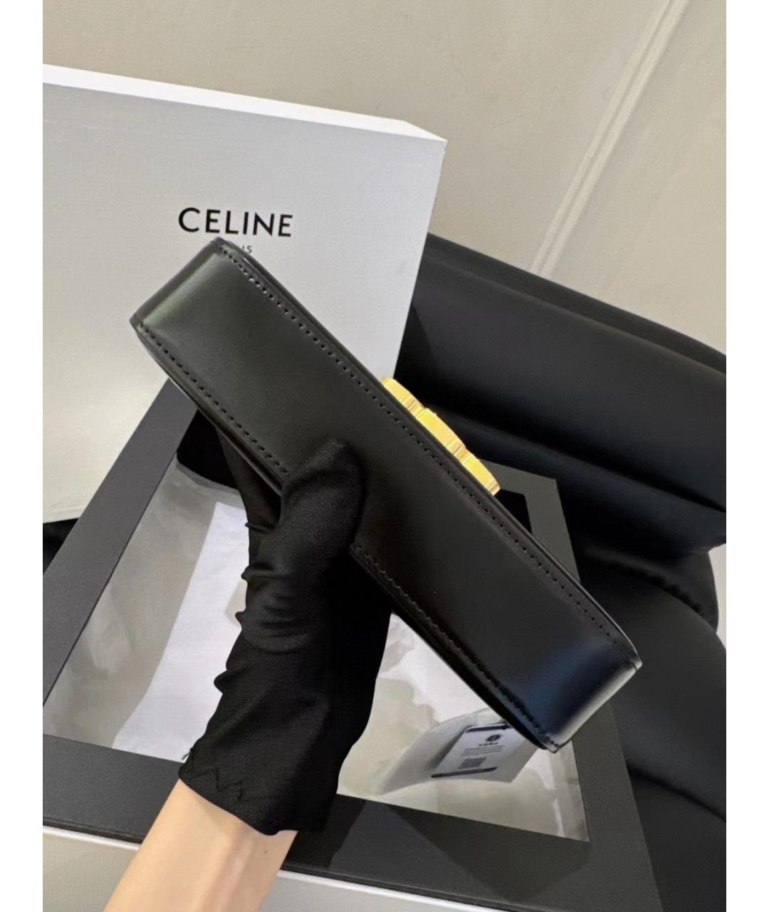 CELINE Черная кожаная сумка через плечо, фото 4