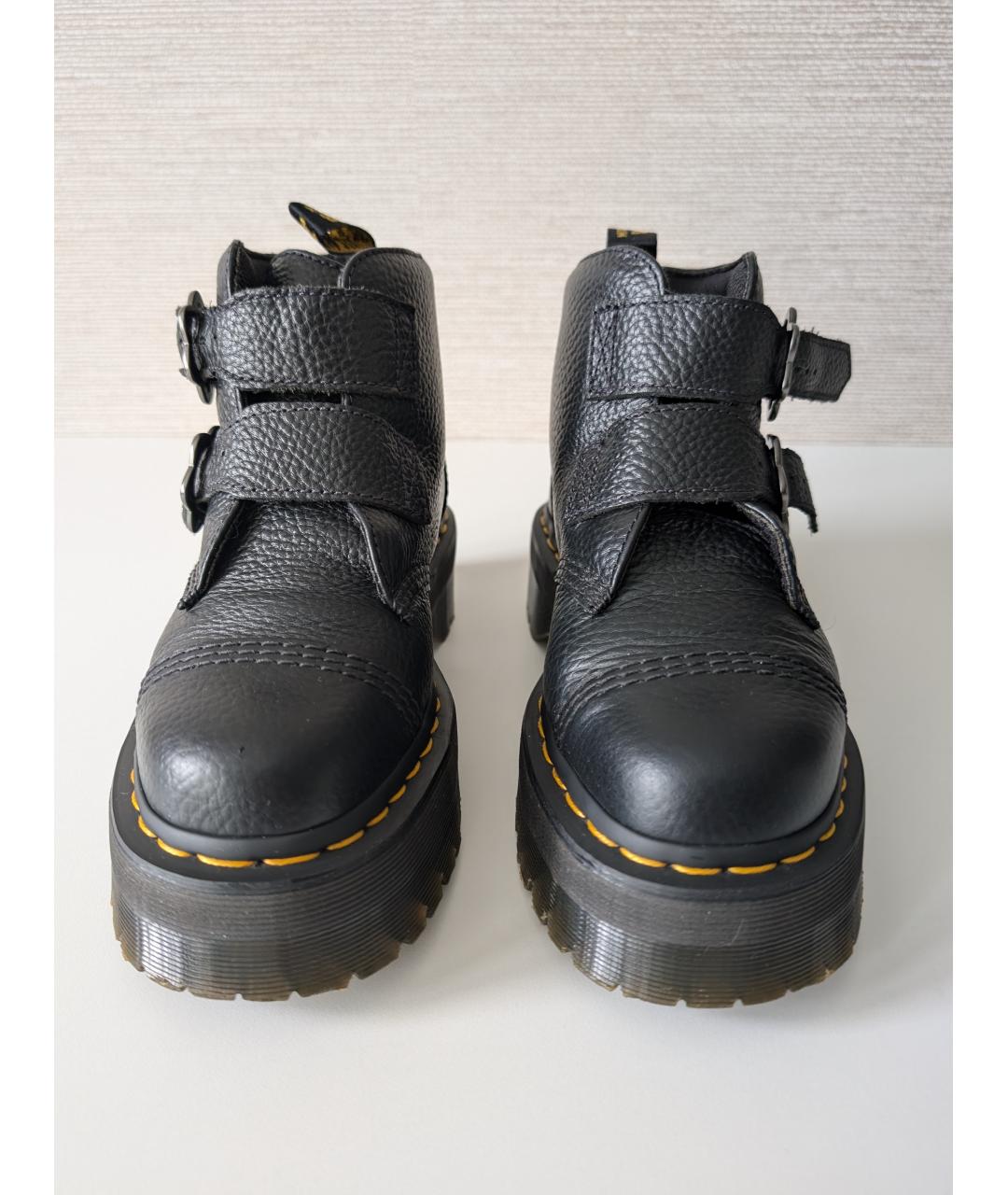 DR. MARTENS Черные кожаные ботинки, фото 2