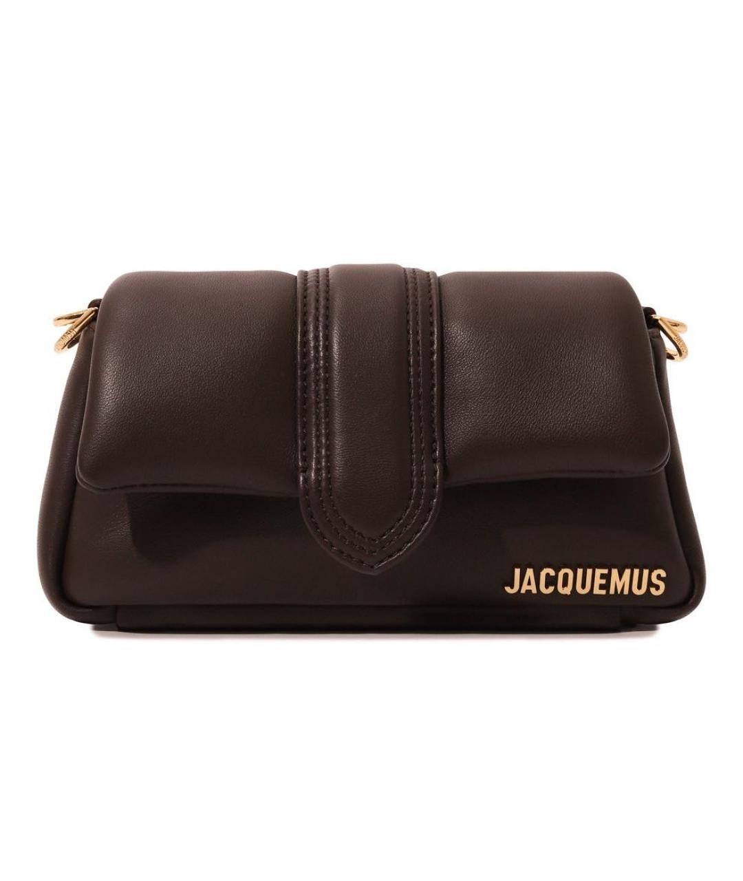 JACQUEMUS Коричневая кожаная сумка через плечо, фото 2