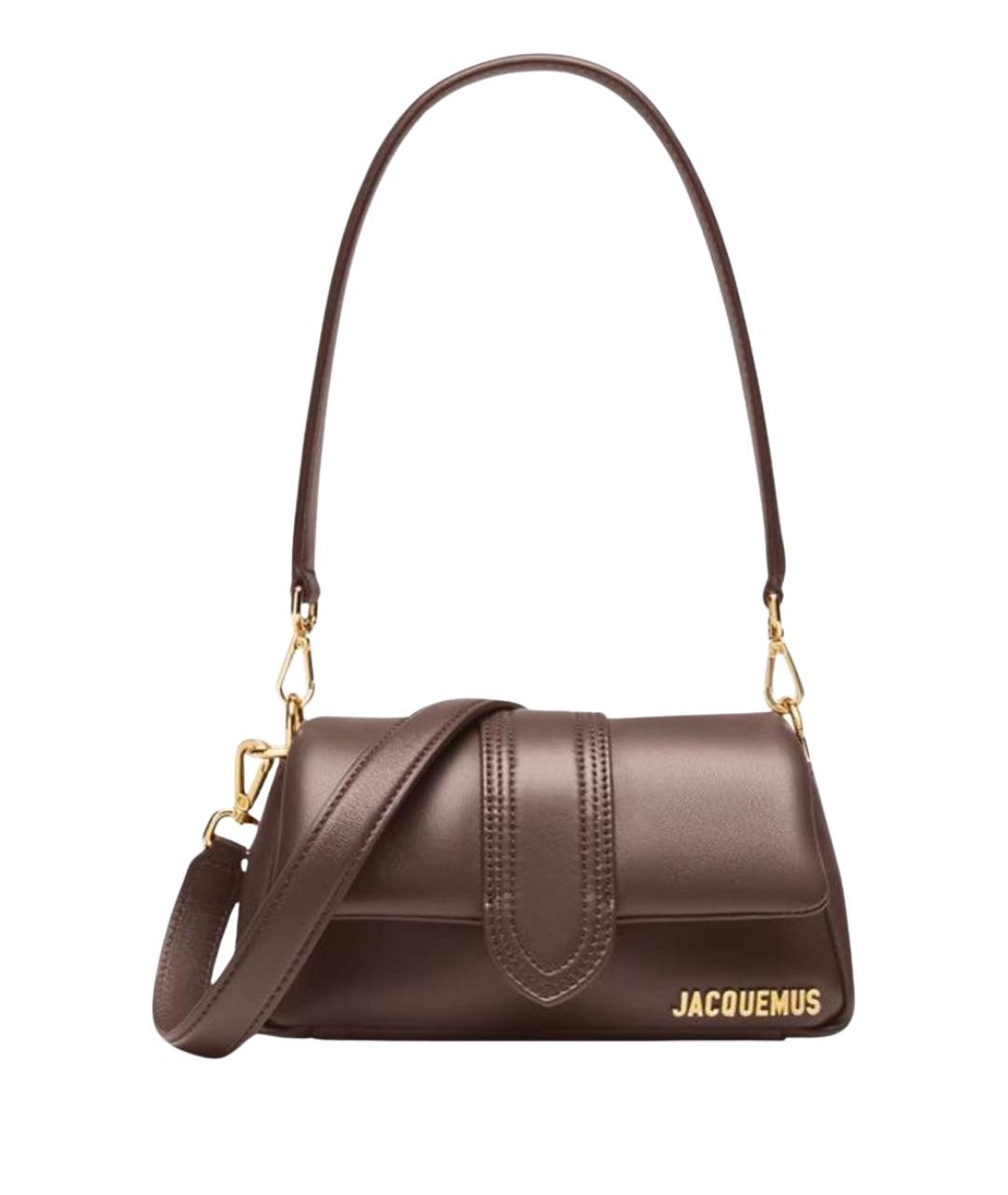 JACQUEMUS Коричневая кожаная сумка через плечо, фото 1