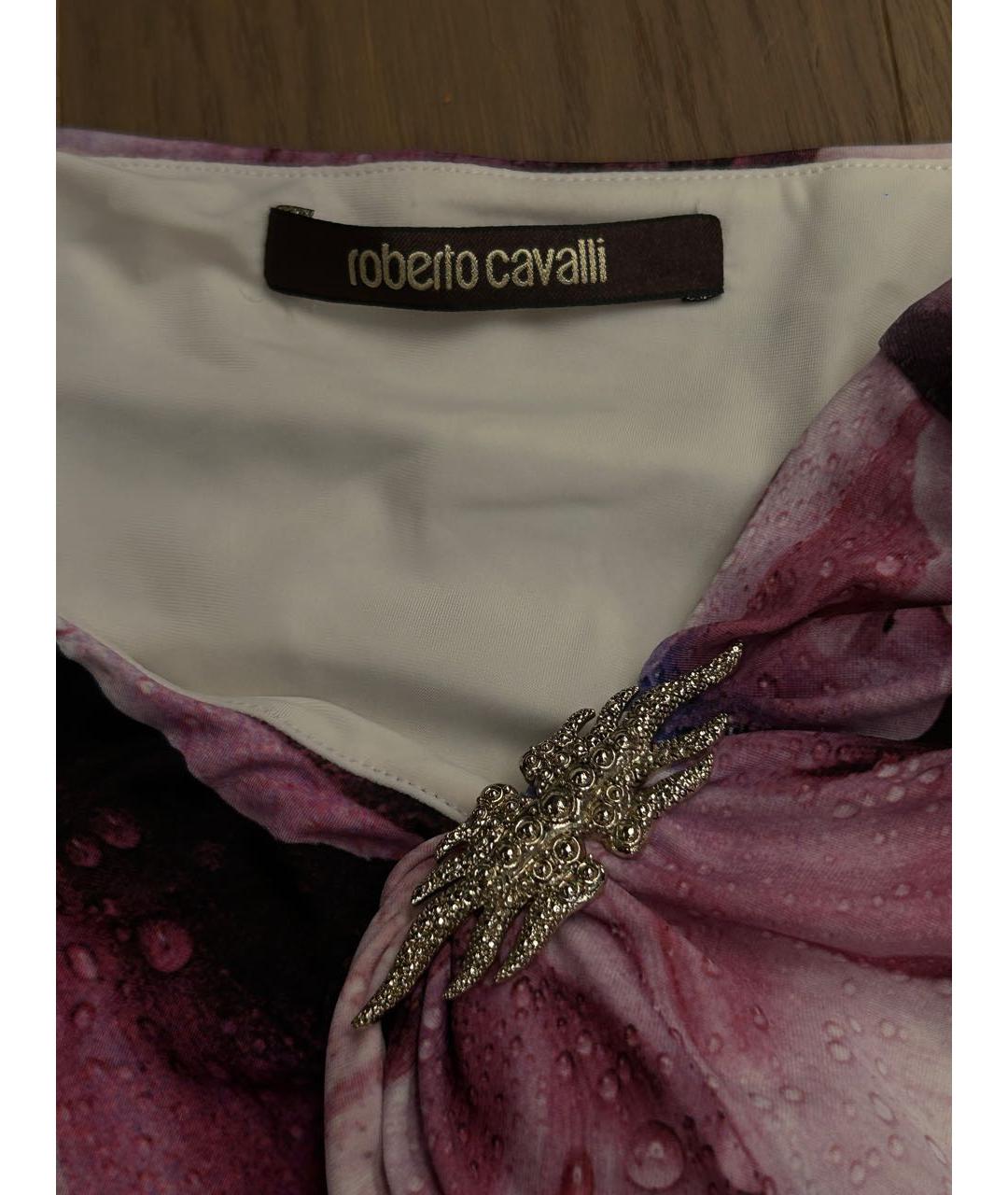 ROBERTO CAVALLI Розовое полиамидовое коктейльное платье, фото 3