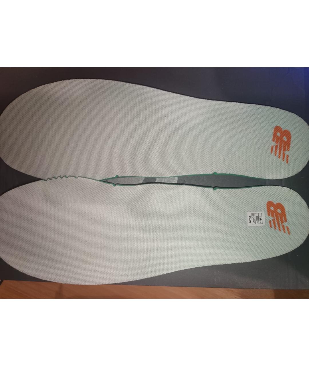 NEW BALANCE Зеленые кожаные низкие кроссовки / кеды, фото 6