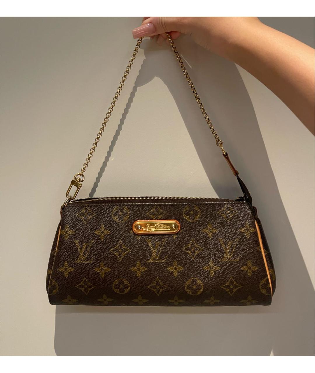 LOUIS VUITTON Коричневая кожаная сумка через плечо, фото 2