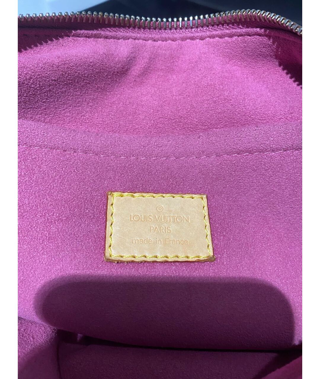 LOUIS VUITTON Фуксия деним сумка тоут, фото 5