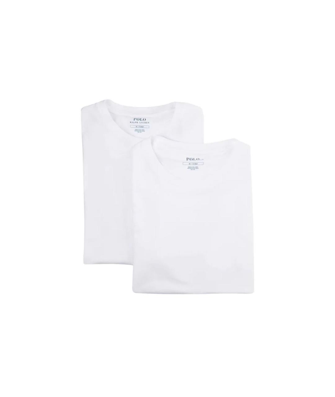 POLO RALPH LAUREN Белая хлопко-эластановая футболка, фото 6